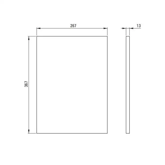 Półka CORREO czarna 367x267 mm nero LUX DEANTE CBL_N30B