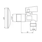 Zawór kątowy z filtrem 1/2&quot; - 3/8&quot;, w kartoniku DEANTE VFA_B62K