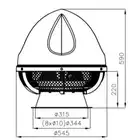 UVO H 4.2 EC Wentylator dachowy FLOWAIR 53506