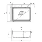 Zlewozmywak ANDANTE grafitowy granit 1-komorowy 600x520x210 + osprzęt SPACE SAVER DEANTE ZQN_2103