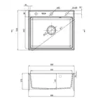 Zlewozmywak ANDANTE beż granit 1-komorowy 600x520x210 + osprzęt SPACE SAVER DEANTE ZQN_5103