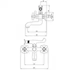 Bateria SYMETRIO chrom wannowa z kompletem natryskowym DEANTE BOS_011D