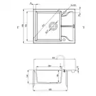 Zlewozmywak ANDANTE szary metalik granit 1-komorowy Z/KO 590x490x194, 3,5&quot; + osprzęt SPACE SAVER DEANTE ZQN_S11A