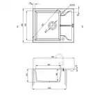 Zlewozmywak ANDANTE grafit metalik granit 1-komorowy Z/KO 590x490x194, 3,5&quot; + osprzęt SPACE SAVER DEANTE ZQN_G11A