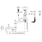 Zlewozmywak ANDANTE piaskowy granit 1-komorowy Z/O 780x490x194, 3,5&quot; + osprzęt SPACE SAVER DEANTE ZQN_7113