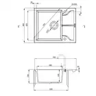 Zlewozmywak ANDANTE alabaster granit 1-komorowy Z/KO 590x490x194, 3,5&quot; + osprzęt SPACE SAVER DEANTE ZQN_A11A