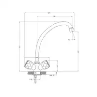 Bateria TENO chrom zlewozmywakowa stojąca DEANTE BON_060D