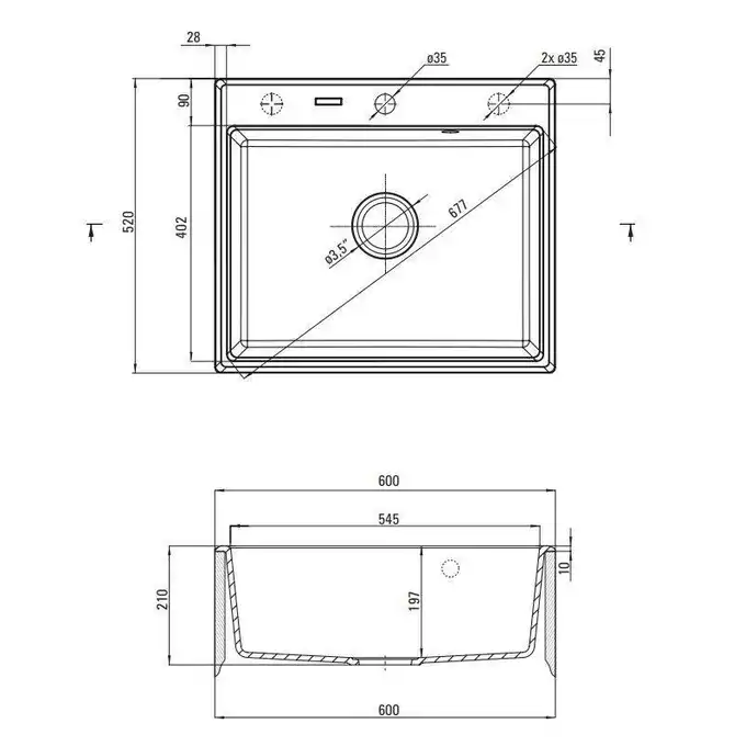 Zlewozmywak ANDANTE piaskowy granit 1-komorowy 600x520x210 + osprzęt SPACE SAVER DEANTE ZQN_7103