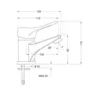 Bateria VERO chrom umywalkowa stojąca z zamknięciem odpływu DEANTE BOW_021M