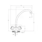 Bateria TENO chrom zlewozmywakowa stojąca DEANTE BON_060D