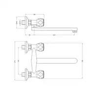 Bateria TENO chrom zlewozmywakowa ścienna DEANTE BON_080D