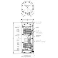 Akumulacyjny zbiornik warstwowy Multi-Inox 2000 l z wężownicą inox do c.w.u. i dwiema wężownicami spiralnymi, izolacja Neodul, skay GALMET 82-201600