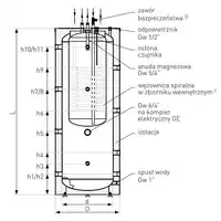 Kombinowany zbiornik akumulacyjny SG(K) Kumulo 300/80 l poliuretan, skay GALMET 70-302000