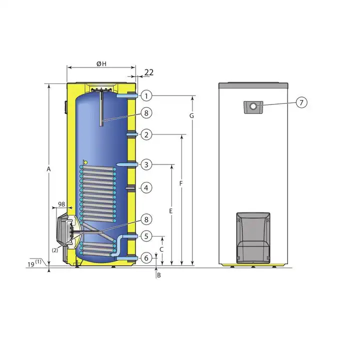 BPB 150 Podgrzewacz c.w.u. DE DIETRICH 100018093