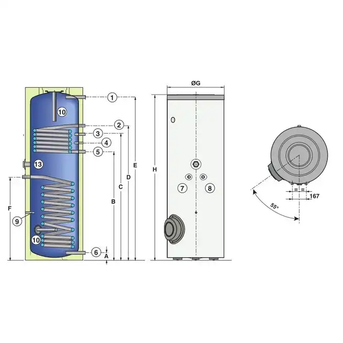 Inisol BSL 200 N Podgrzewacz solarny c.w.u. DE DIETRICH 100019528