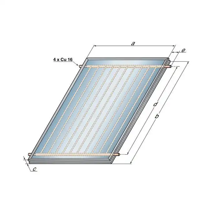 Inisol Uno SLIM 2K-5 Zestaw solarny ze wsparciem hydraulicznym na dach płaski/taras DE DIETRICH 72C2KPT