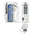 Inisol Uno SLIM 2K-4/BSL200 Zestaw solarny ze wsparciem hydraulicznym na dach płaski/taras DE DIETRICH 72D202P