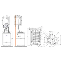 MCR3 evo 24T/SR150 Kocioł gazowy kondensacyjny z podgrzewaczem c.w.u. DE DIETRICH 7716670150