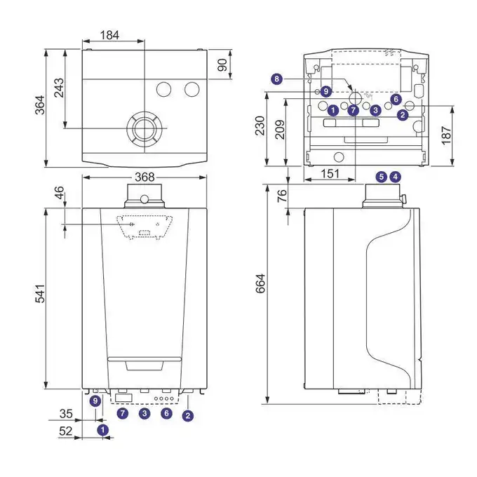 Pakiet: Gazowy kocioł kondensacyjny MCR3 evo 24/28MI + Termostat pokojowy iSense DE DIETRICH 7716672IS