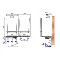 Evodens AMC 35/BS60 Kocioł gazowy kondensacyjny z podgrzewaczem c.w.u. DE DIETRICH 7689098060