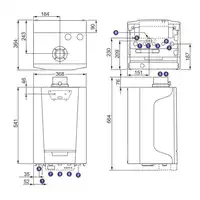 Pakiet: Gazowy kocioł kondensacyjny MCR3 evo 24T + Termostat pokojowy iSense + Zestaw kominowy DE DIETRICH 7716670ISDY