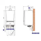 Pakiet: Gazowy kocioł kondensacyjny Evodens AMC 25 + Regulator SMART TC + Zestaw kominowy DE DIETRICH 7689096TCDY