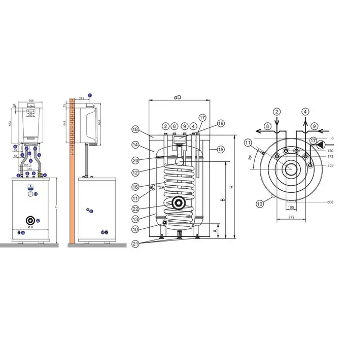 Pakiet: Gazowy kocioł kondensacyjny MCR3 evo 35T/SRK150 + Regulator SMART TC DE DIETRICH 7716671150KTC