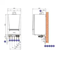 Pakiet: Gazowy kocioł kondensacyjny Evodens AMC 25 + Regulator SMART TC DE DIETRICH 7689096TC