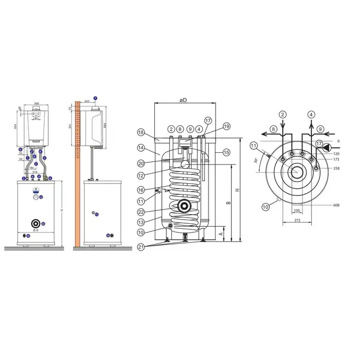 Pakiet: Gazowy kocioł kondensacyjny MCR3 evo 24T/SRK150 + Termostat pokojowy iSense DE DIETRICH 7716670150KIS