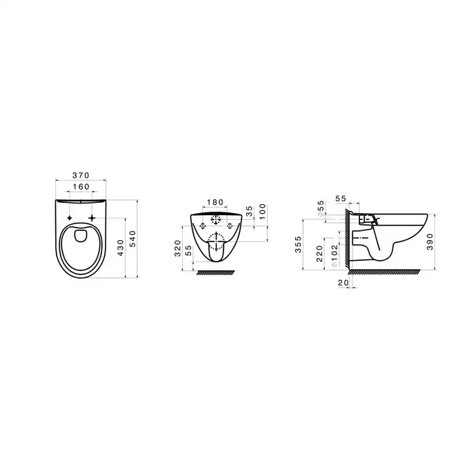 VICTORIA Zestaw Miska wc podwieszana Rimless + Deska wolnoopadająca slim duroplast ROCA A34H398000