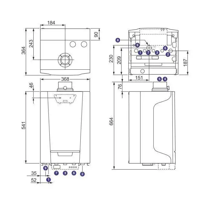 Pakiet: Gazowy kocioł kondensacyjny MCR3 evo 24T + Termostat pokojowy iSense DE DIETRICH 7716670IS