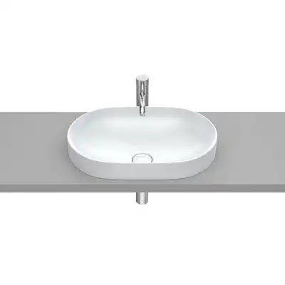 INSPIRA ROUND Umywalka 550x370 H75 FINECERAMIC perła ROCA A327527630