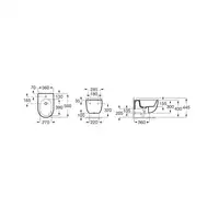 MERIDIAN Bidet podwieszany 56 cm (ukryte mocowania) ROCA A357248000