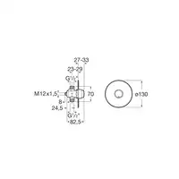 AVANT Bateria czasowa pisuraowa podtynkowa (6l/min; 7s) ROCA A5A9079C00