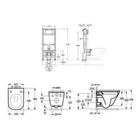 Zestaw DUPLO ONE + GAP SQUARE COMPACTO RIMLESS z deską ROCA A893104510