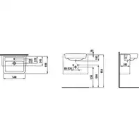 Umywalka półblatowa 560 x 440 mm LAUFEN H8129610001041