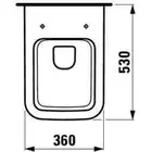 Miska wc podwieszana rimless 540 x 360 mm LAUFEN H8209620000001