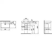 Umywalka ścienna 600 x 465 mm LAUFEN H8109630001041