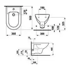 LCC Bidet podwieszany 360 x 560 mm LAUFEN H8309514003041