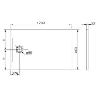 Brodzik Laufen Pro, Marbond, prostokątny 1200 x 800 mm jasny szary LAUFEN H2109520770001