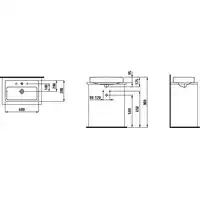 Umywalka nablatowa 600 x 380 mm LAUFEN H8129530001041