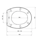 Deska wc duroplast Zawiasy metalowe ROCA WM861MD2Z000001