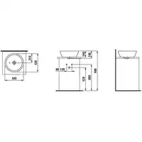 Umywalka nablatowa 420 x 420 mm LAUFEN H8129620001091