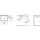 Umywalka podblatowa 595 x 430 mm, nieszlifowana (wymiar wewnętrzny 550x380) LAUFEN H8119630001091