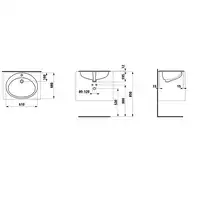Umywalka blatowa 610 x 480 mm LAUFEN H8113920000001