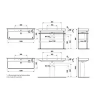 LCC Umywalka podwójna ścienna jednokomorowa 1200 x 460 mm LAUFEN H8149654001091