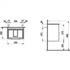 Szafka podumywalkowa BASE pod umywalkę compacto PRO S 520 x 515 x 358 mm, biały połysk LAUFEN H4021521102611