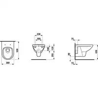 LCC Miska podwieszana wc 360 x 530 mm rimless LAUFEN H8209604000001