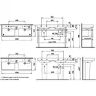 Umywalka podwójna ścienna 1200 x 460 mm LAUFEN H8149660001041