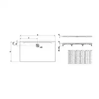 Brodzik Laufen Pro, Marbond, prostokątny 1600 x 800 mm jasny szary LAUFEN H2109540770001